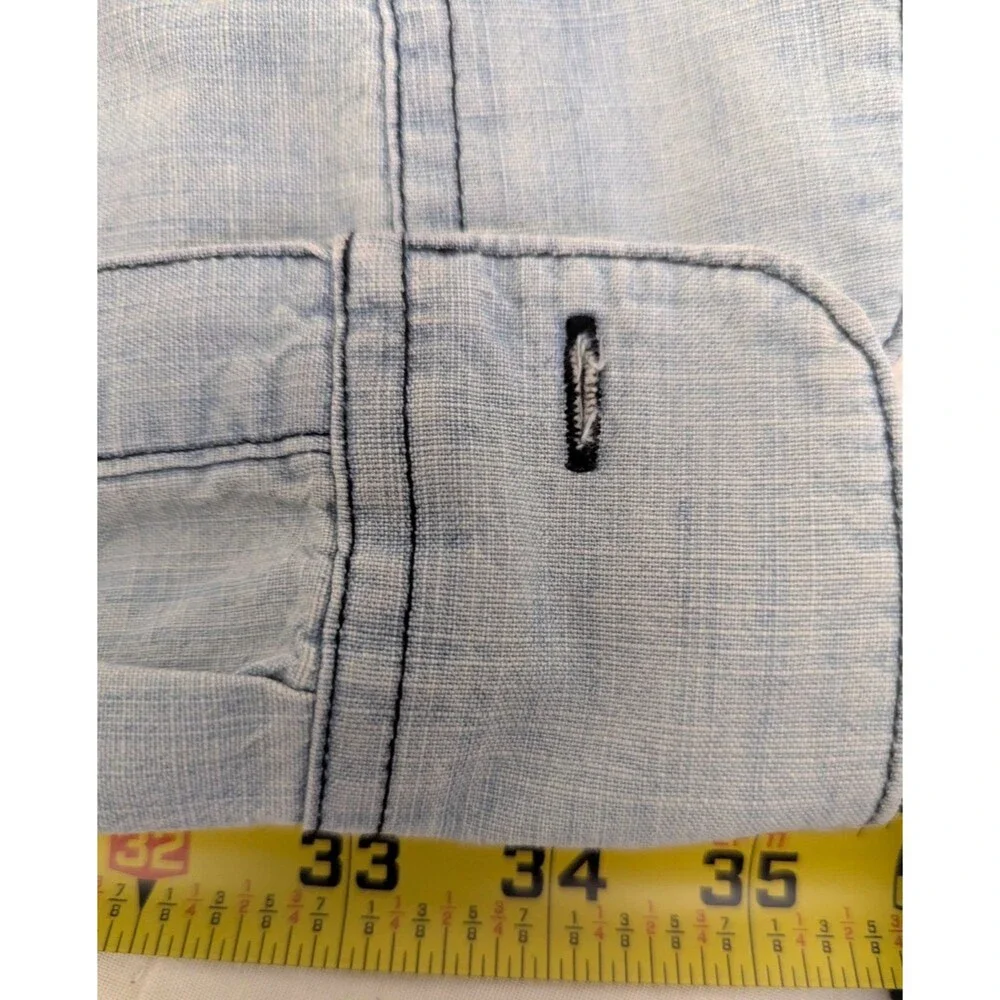 Levi Strauss Blue Denim Long Sleeve Shirt Mens XL